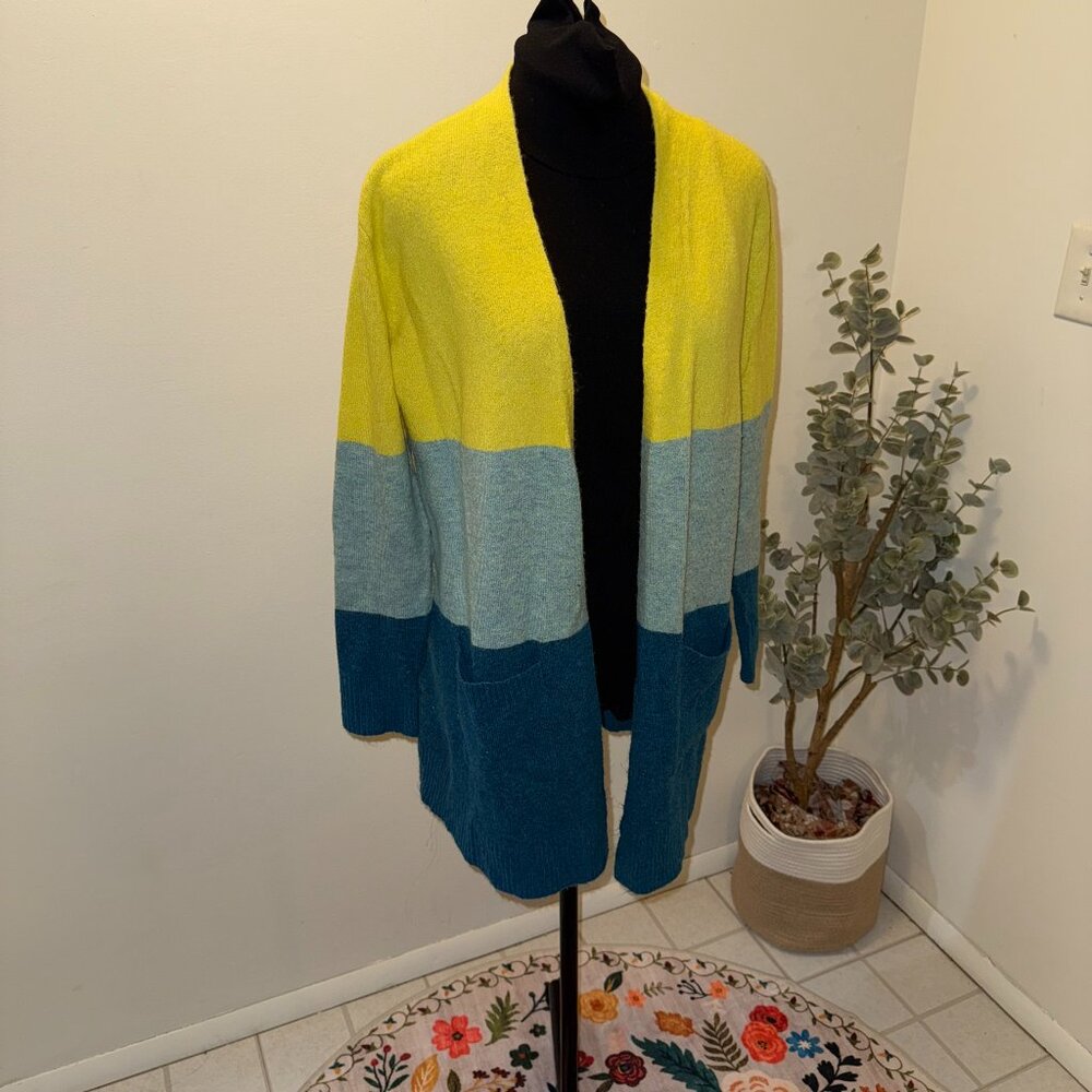 Bright Colorblock Cardigan – Size Medium